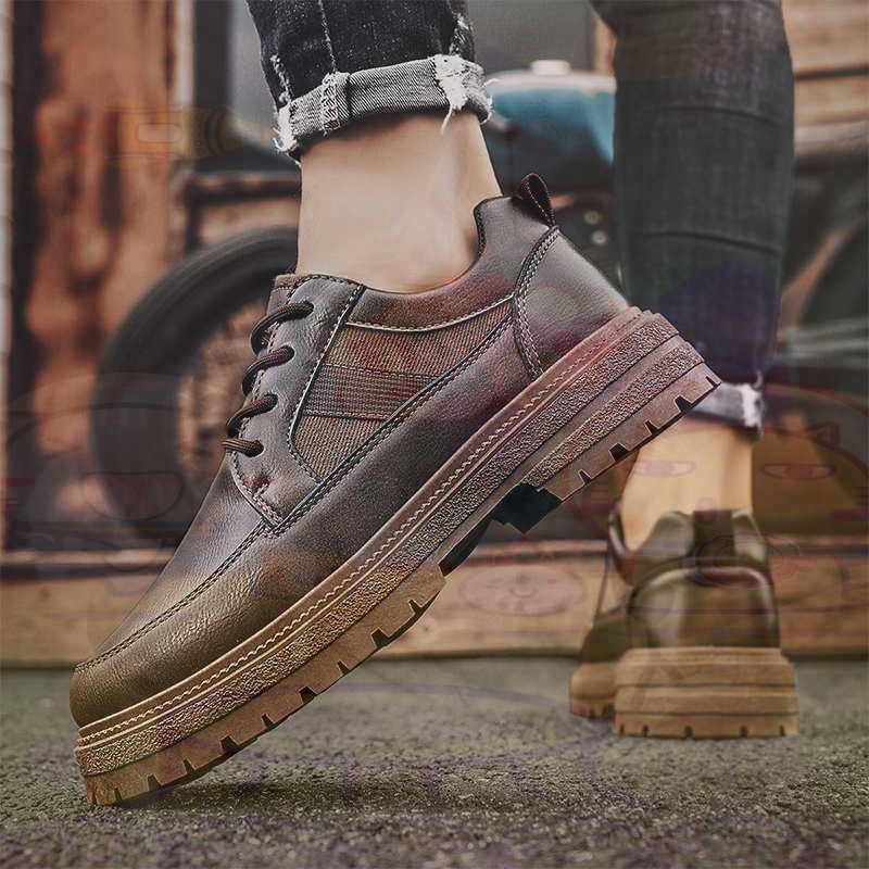Dark Natural Leather Fashion T - đánh giá và giá Streetwear Brand Shoes